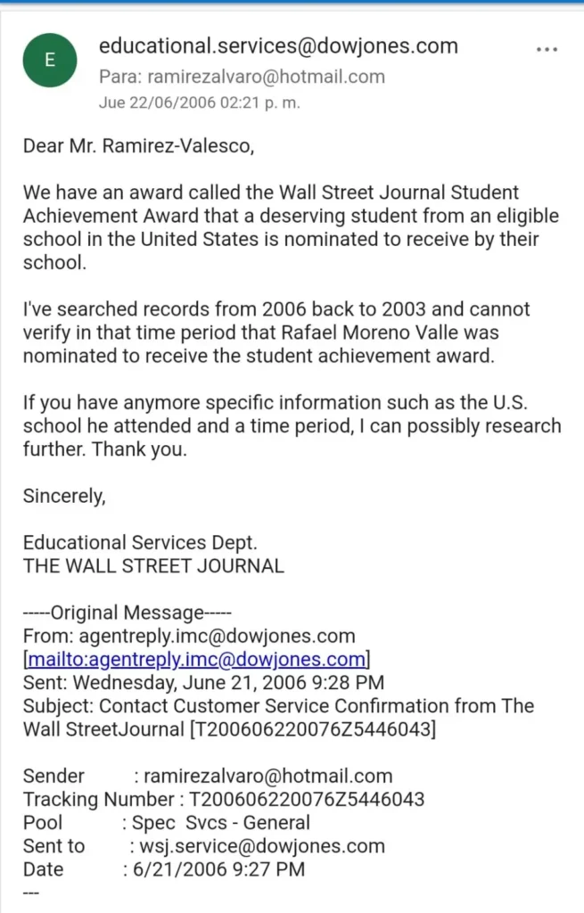 El falso doctorado de Moreno Valle Rosas. Una investigación documental