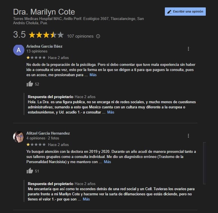 quejas marilyn cote 2 1