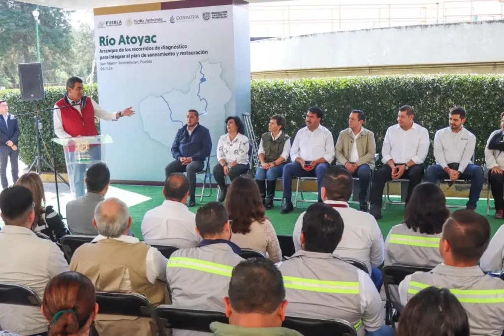 Inician Sergio Salomón y Alejandro Armenta proyecto que sentará bases para rescate del Atoyac