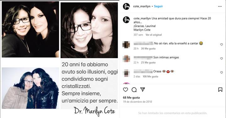 ¿Laura Pausini conoce a Marilyn Cote Esto dijo de su supuesta amistad