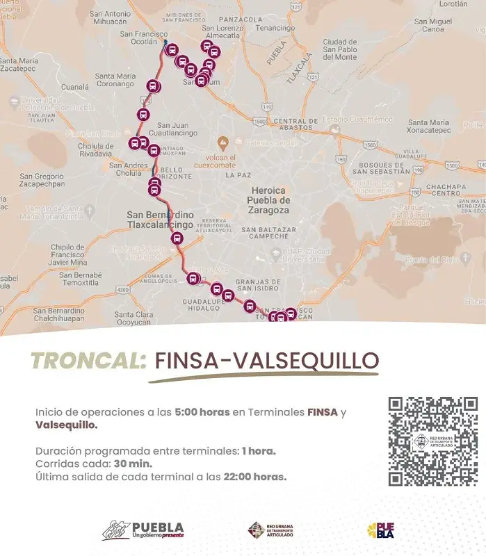 Este serán los recorridos y horarios de la línea 4 de RUTA