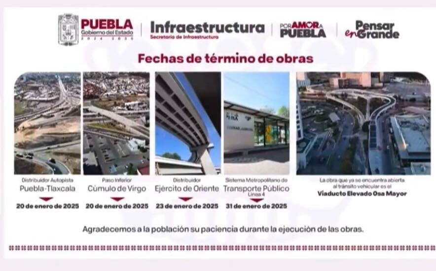 En enero concluirá construcción del Distribuidor Ejército de Oriente y Línea 4 de RUTA 
