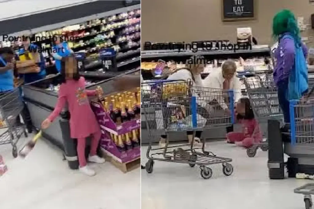 Niña destroza Walmart y nadie le dice nada