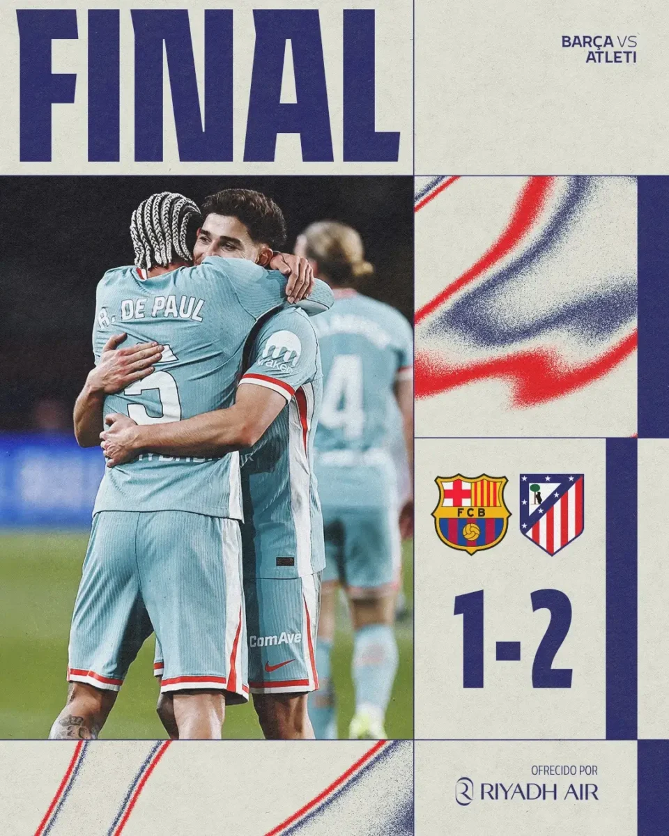 Le dan la vuelta: Barcelona vs Atlético de Madrid termina 1-2 2 Le dan la vuelta: Barcelona vs Atlético de Madrid termina 1-2