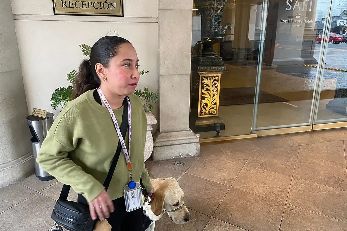 Denuncian discriminación en el Hotel Safi: Impiden entrada a joven invidente con su perro guía 1 Denuncian discriminación en el Hotel Safi: Impiden entrada a joven invidente con su perro guía