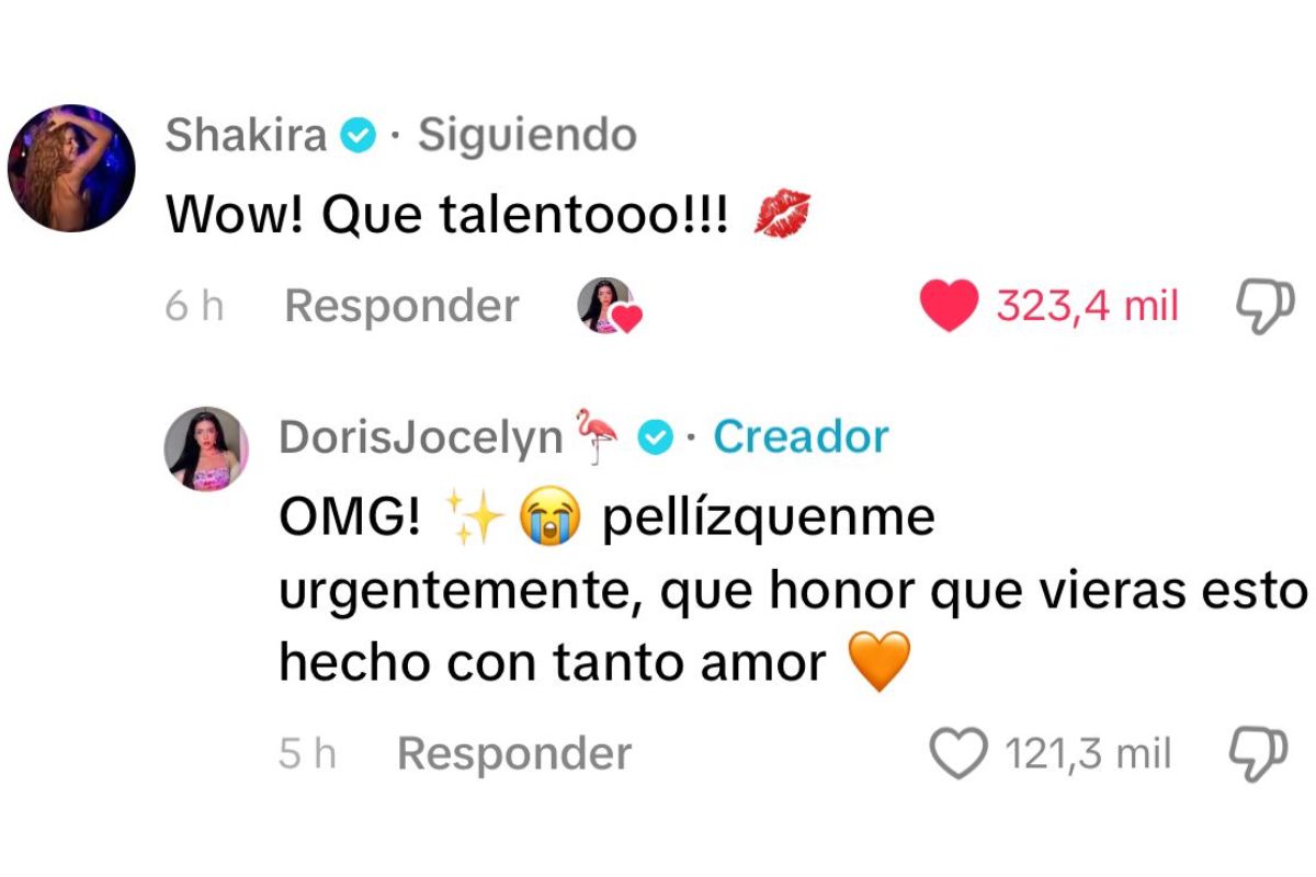 doris jocelyn reacciona al homenaje de shakir