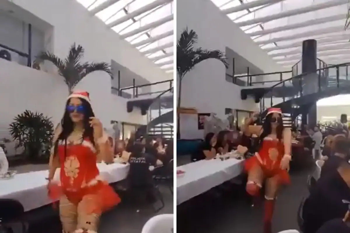 Policía de Veracruz festeja posada con todo y bailarina 1 Policía de Veracruz festeja posada con todo y bailarina