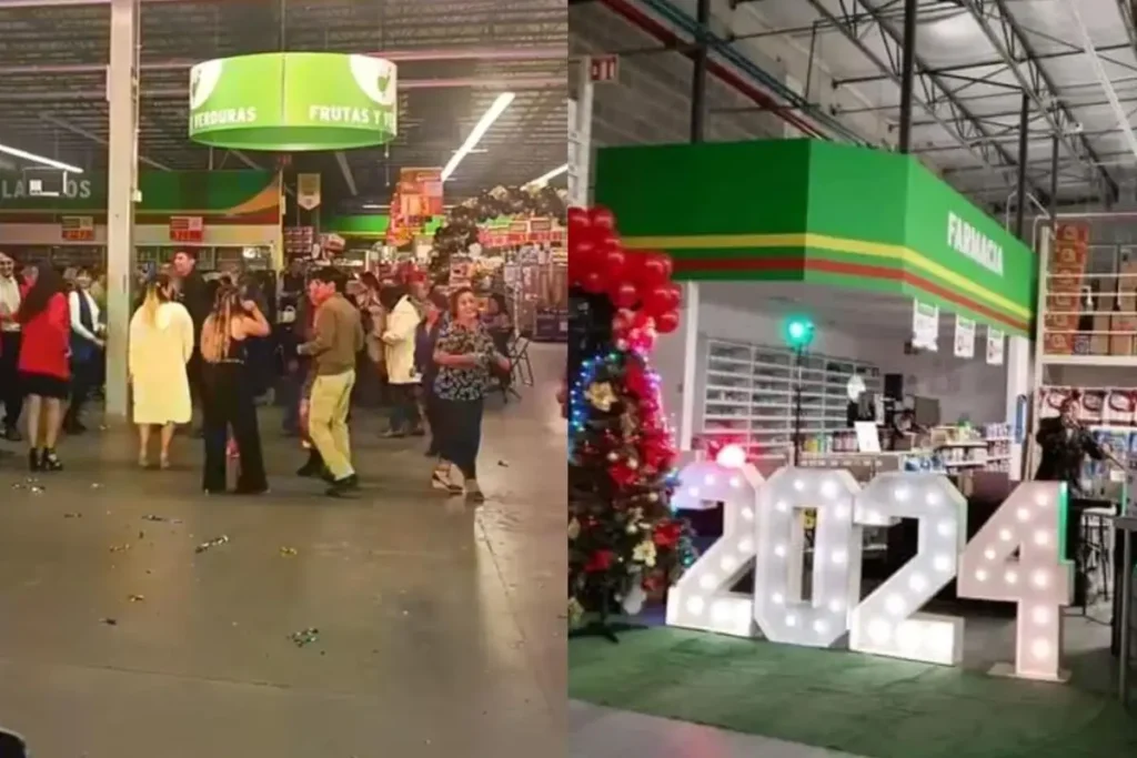 VIDEOS: así fue la posada en Bodega Aurrera; empleados cerraron temprano