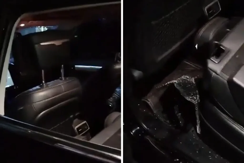 Dan cristalazo a camioneta dentro de estacionamiento de Paseo San Francisco