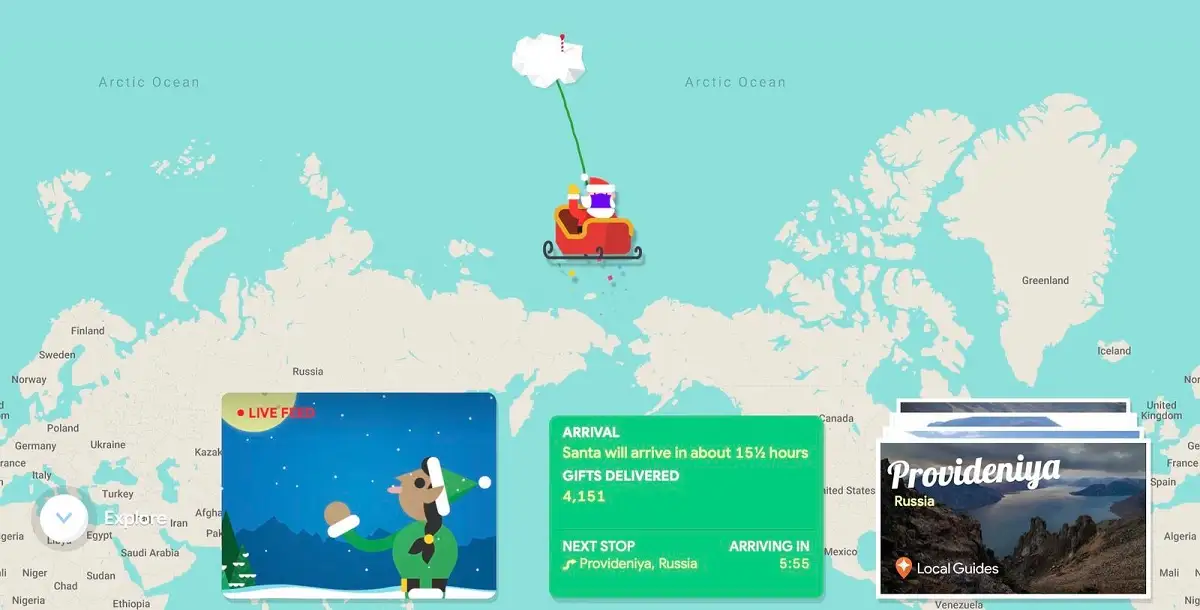 Santa Tracker te dice a qué hora llega Papá Noel a tu casa