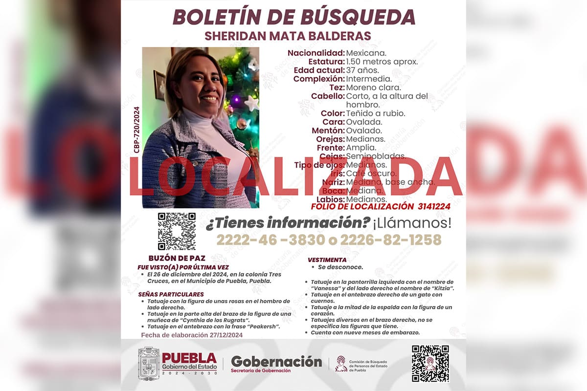 Localizan a Sheridan Mata en la CDMX; está ilesa 1 Localizan a Sheridan Mata en la CDMX; está ilesa