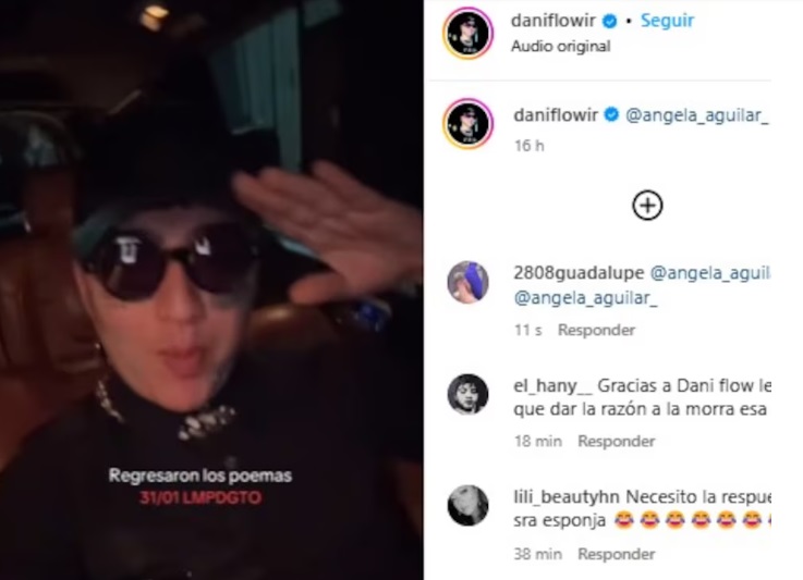 Dani Flow arremete contra Ángela Aguilar y envía mensaje a Cazzu