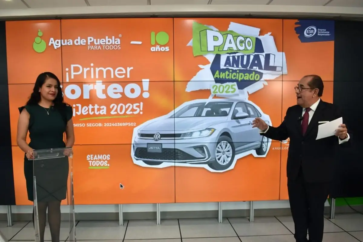 El folio número 425762 fue el ganador de un auto VW Jetta enel 1er Sorteo del Pago Anual Anticipado de Agua de Puebla