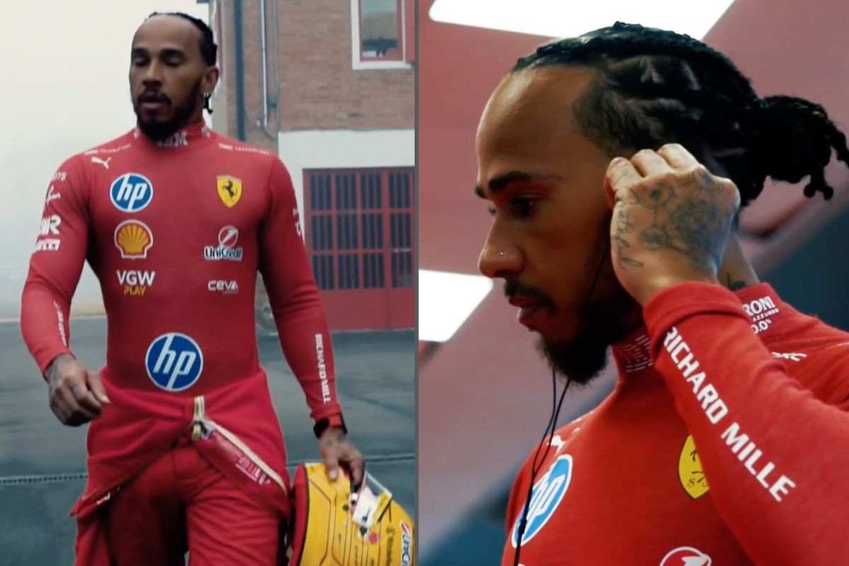 HAMILTON EN FERRARI