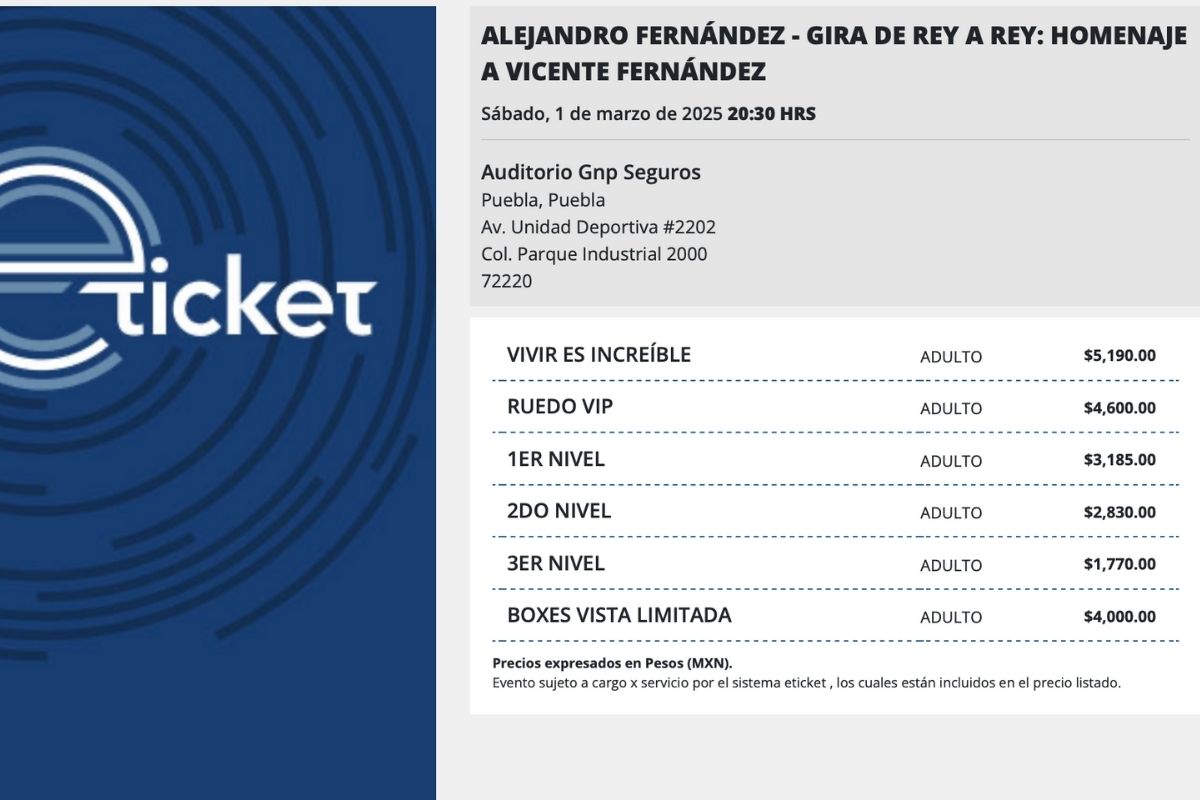 Alejandro Fernandez en Puebla
