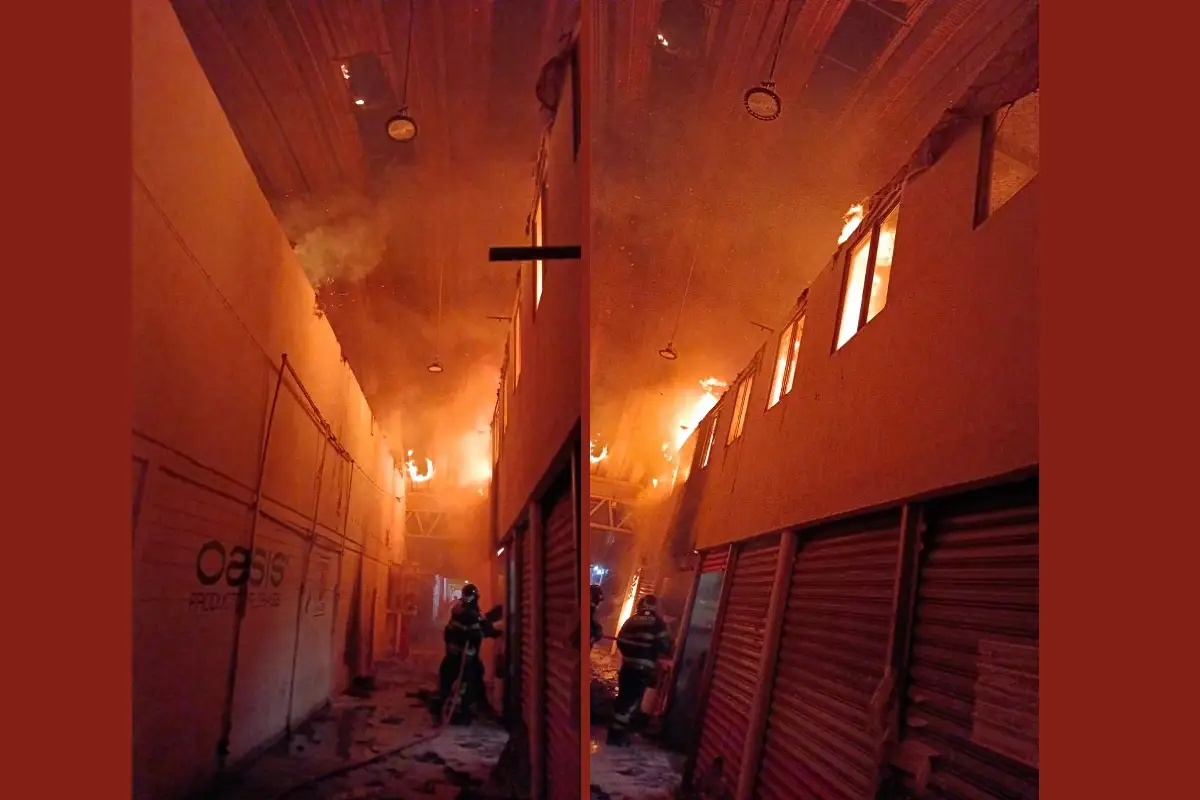 Incendio en la Central de Abasto: Se consume cinco bodegas sin pérdidas humanas