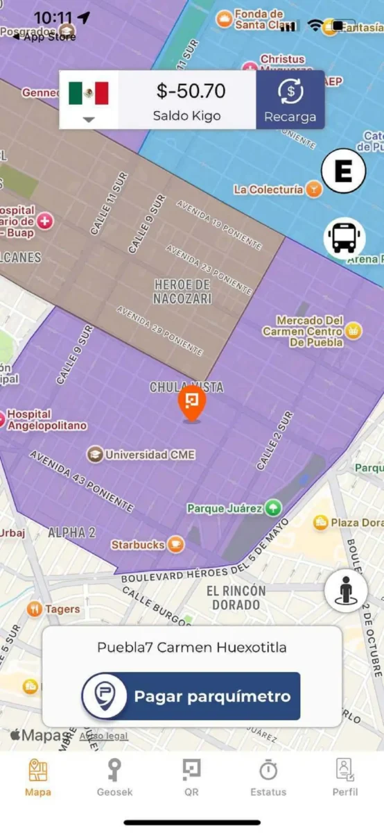 Parkimovil gana otra vez operación de parquímetros en el Centro, Analco, Juárez y El Carmen