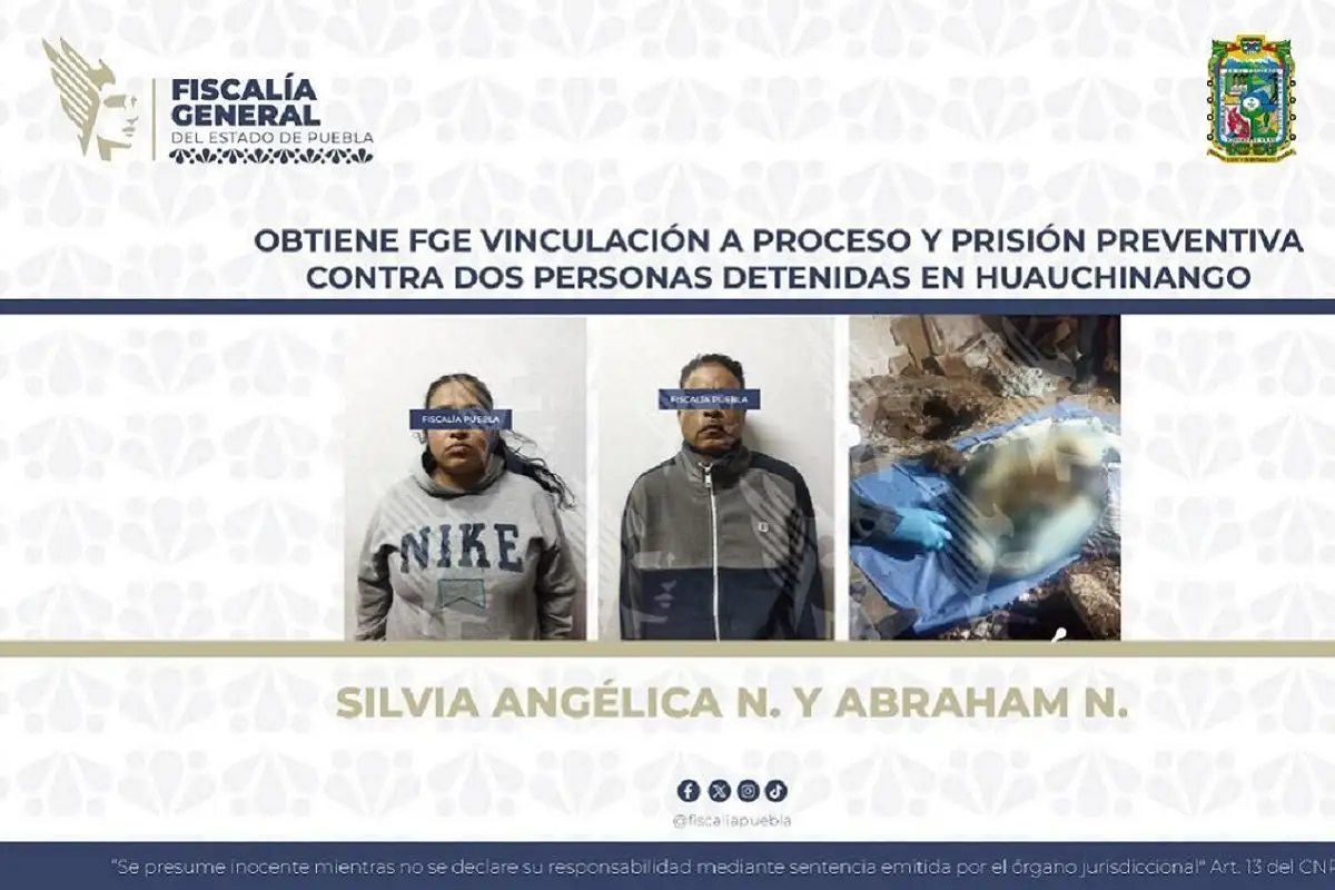 Vinculan a proceso a madre y padrastro de la niña Lluvia Yareni, asesinada en Huauchinango 1 Vinculan a proceso a madre y padrastro de la niña Lluvia Yareni, asesinada en Huauchinango