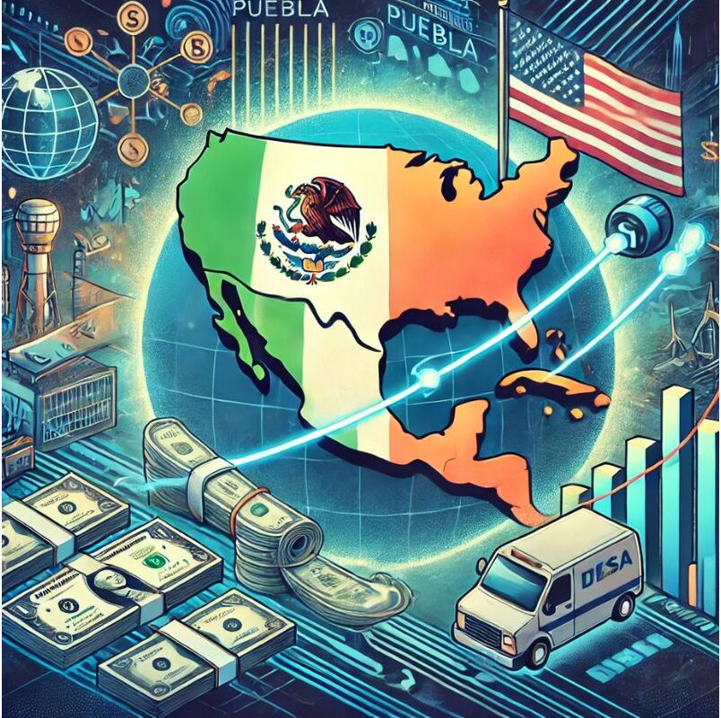 Municipios poblanos con más remesas desde Estados Unidos en 2024