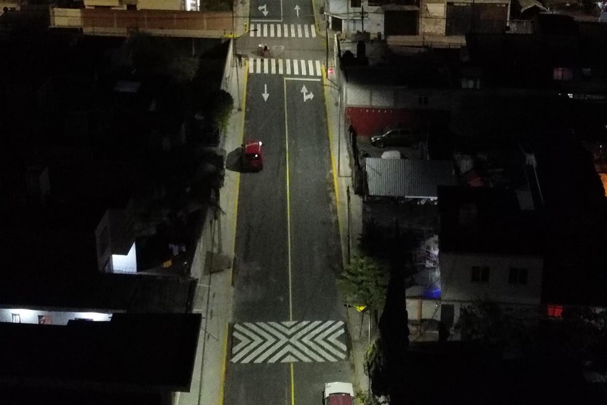 Entrega Pepe Chedraui pavimentación de la calle Venustiano Carranza 3 vista aérea de la pavimentación de la calle Venustiano Carranza