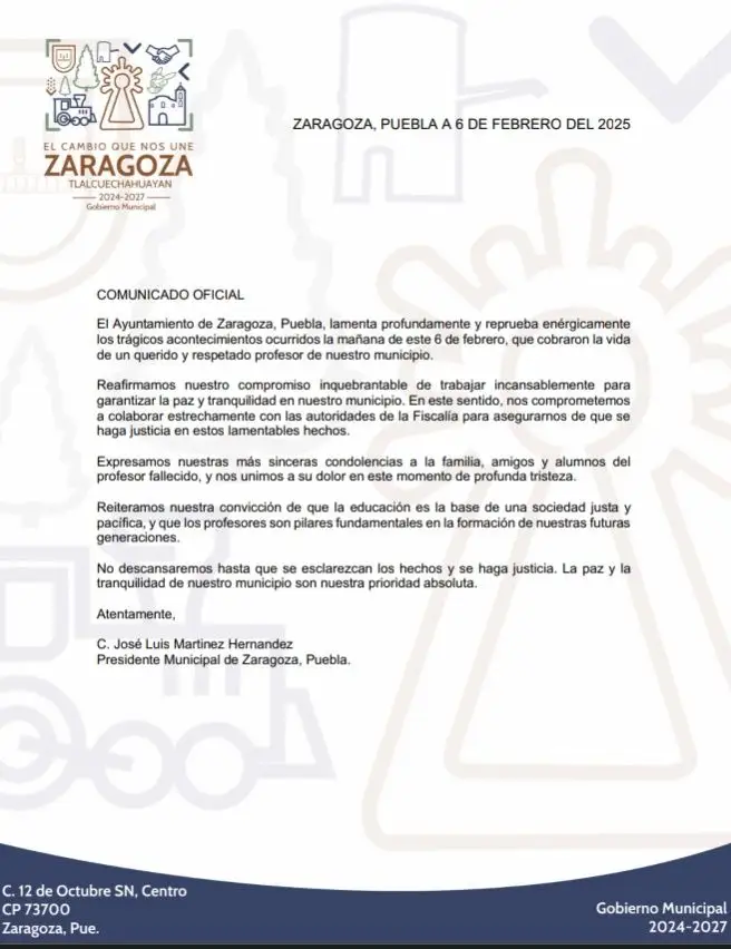 Asesinan al profesor José Luis Lucas Quirino en escuela de Zaragoza, Puebla 2 Asesinan al profesor José Luis Lucas Quirino en escuela de Zaragoza, Puebla
