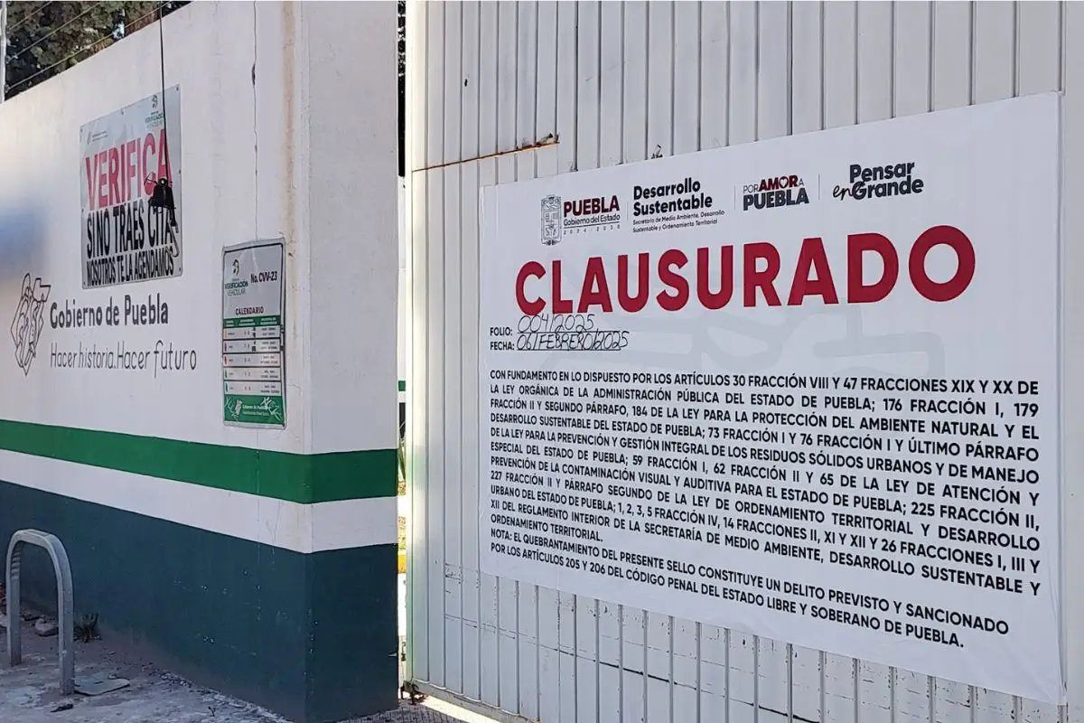 Cuáles son los 7 verificentros de Puebla clausurados