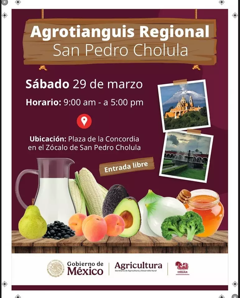 Gobierno de Cholula anuncia el Agrotianguis Regional 4