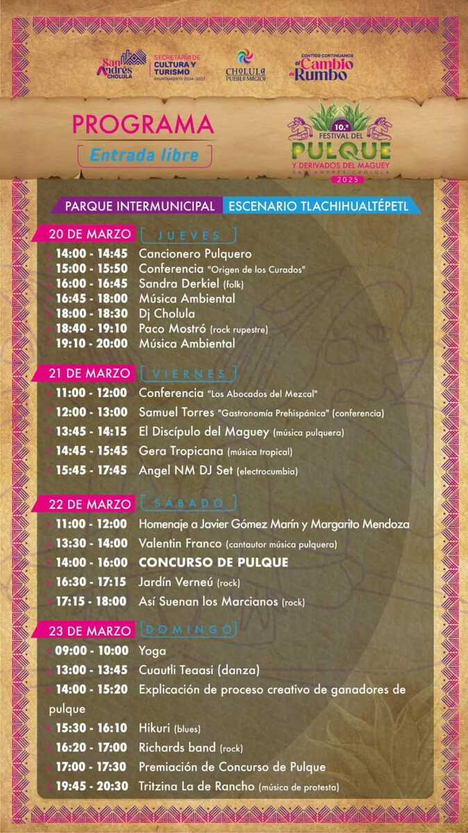 Equinoccio 2025 en Cholula: Artesanías, gastronomía, Festival del Pulque y más música 8 Imagen de WhatsApp 2025 03 16 a las 14.48.49 7aef2189 1