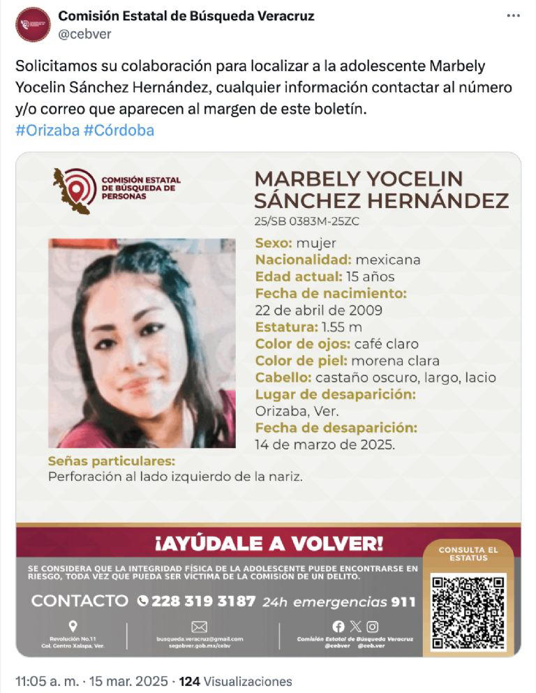 En una semana, desaparecen tres jóvenes y asesinan a mujer secuestrada en Veracruz 9 Desaparecen tres jóvenes y asesinan a mujer secuestrada en Veracruz