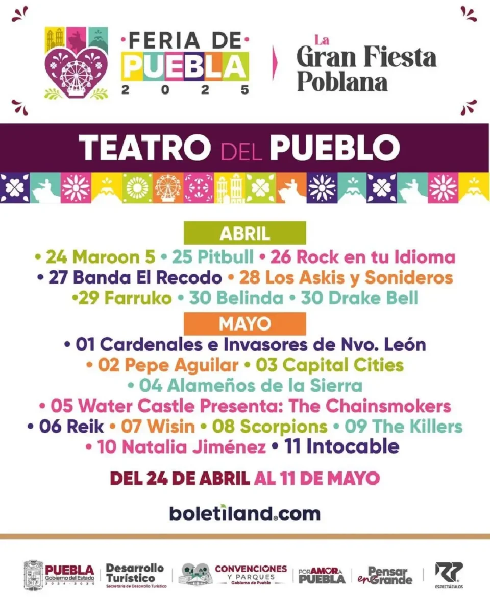 Presentan cartel del Teatro del Pueblo de la Feria de Puebla 2025
