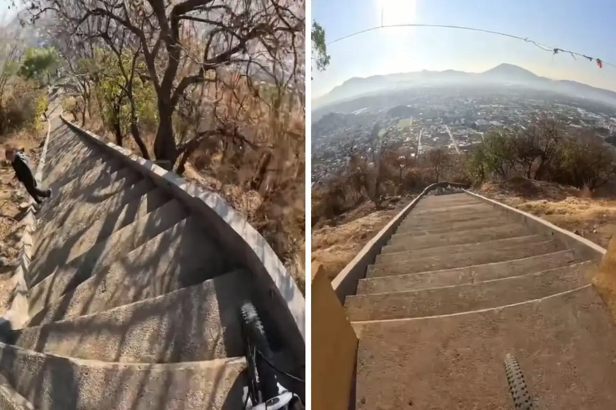 VIDEO: Biker baja cerro de San Miguel en Atlixco 1 Biker baja el cerro de San Miguel en Atlixco