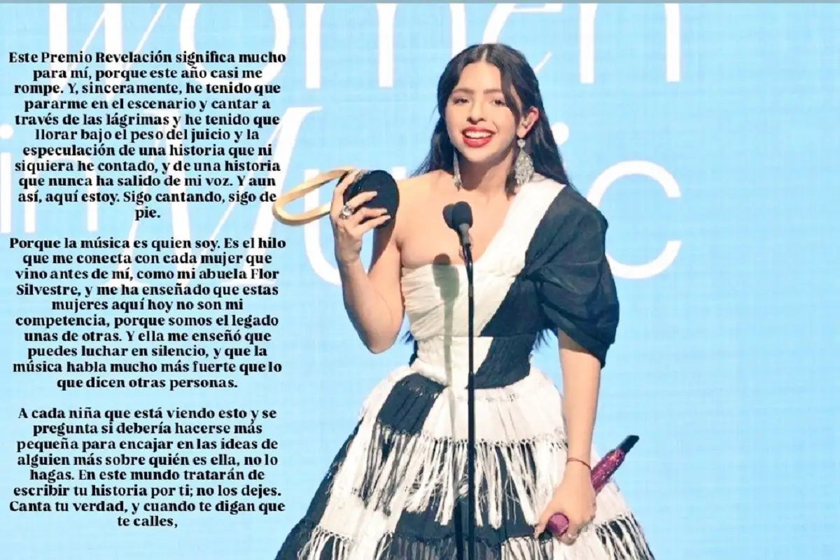 Ángela Aguilar en los Billboard Women in Music 2025