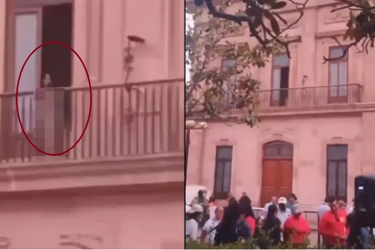 Captan a mujer desnuda en sede de Gobierno de SLP; gobernador dice que es el espíritu de Carlota 1 Captan a mujer desnuda en sede de Gobierno de SLP; gobernador dice que es el espíritu de Carlota