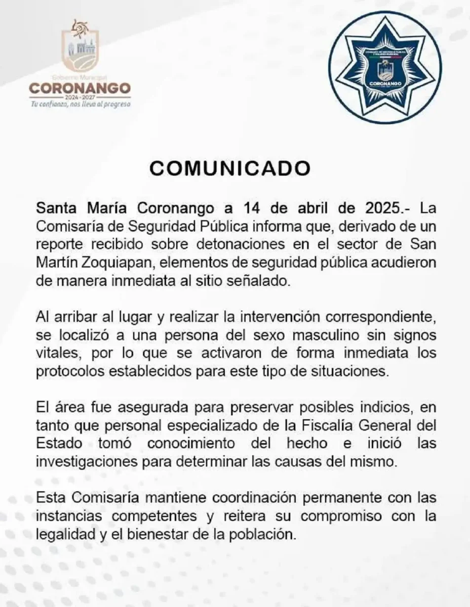 Ejecutan a dueño de una funeraria en Coronango; recibió al menos 10 balazos