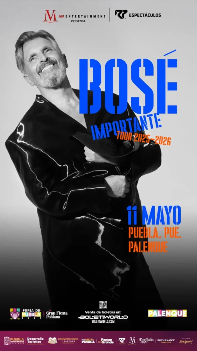 Miguel Bosé en el Palenque de Puebla