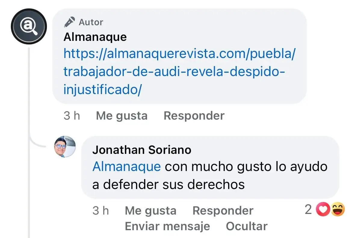Abogados que ganaron juicio laboral a Bodega Aurrerá, ofrecen ayuda a trabajador despedido en Audi