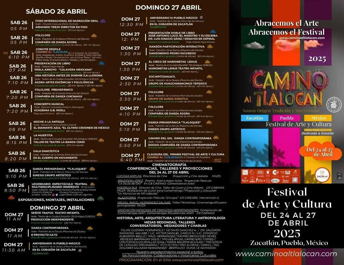 Festival Tlalocan en Zacatlán: estos son los talleres y clases magistrales gratuitas 5 Festival Camino al Tlalocan tendrá talleres y clases gratis