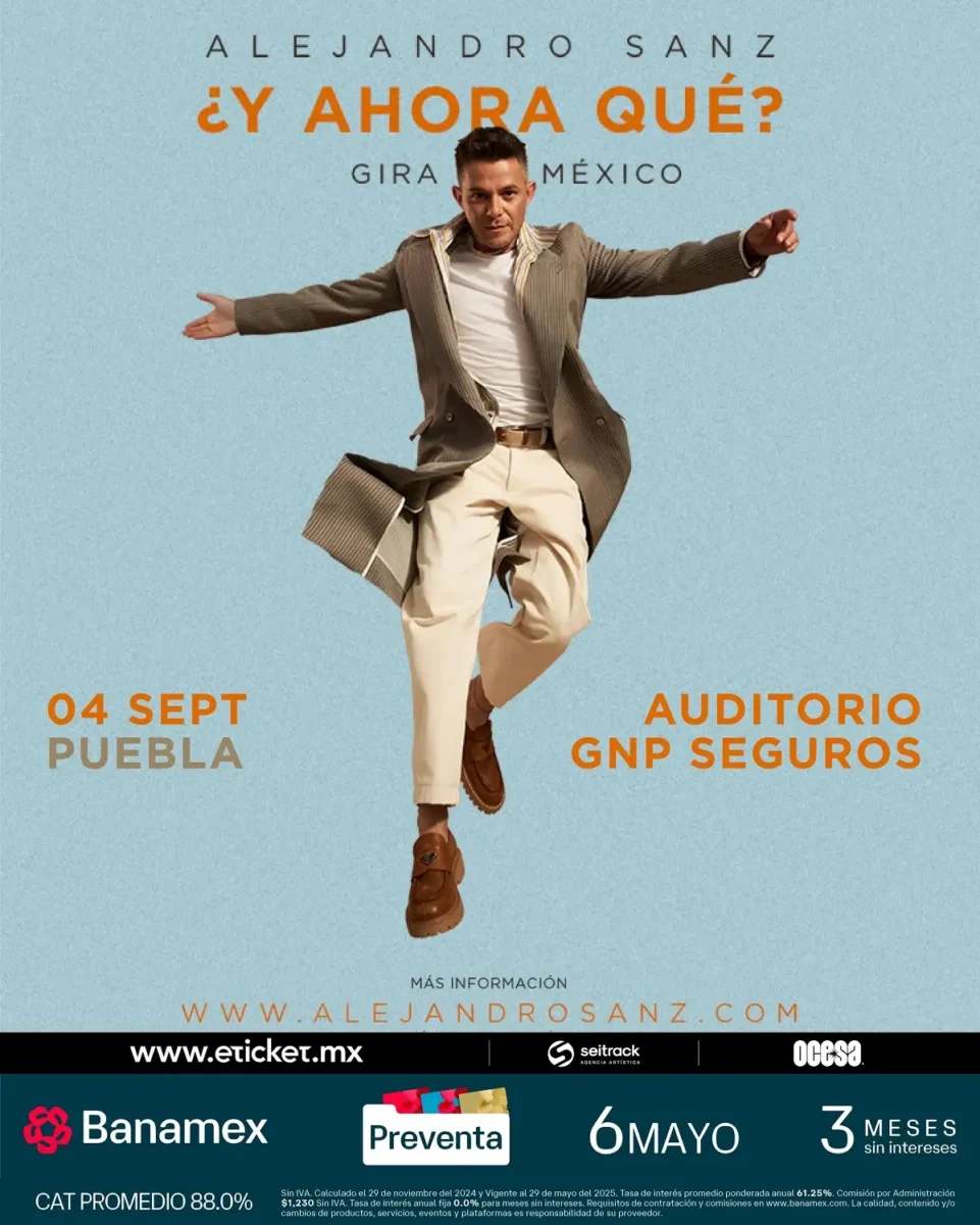 Alejandro Sanz en Puebla: fecha y venta de boletos