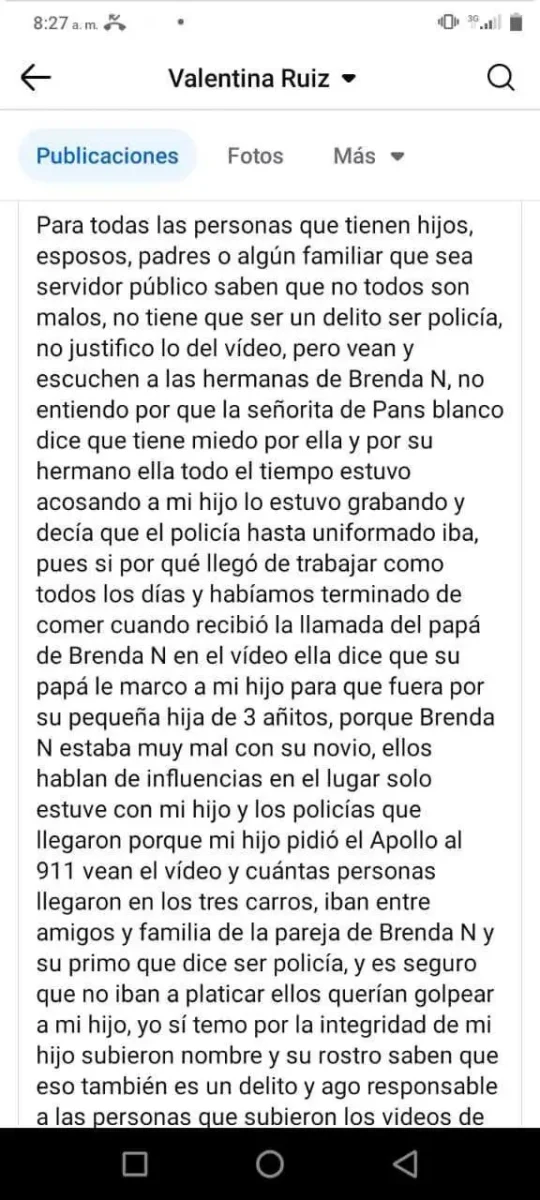 Familia del policía detenido por golpear mujer exige justicia