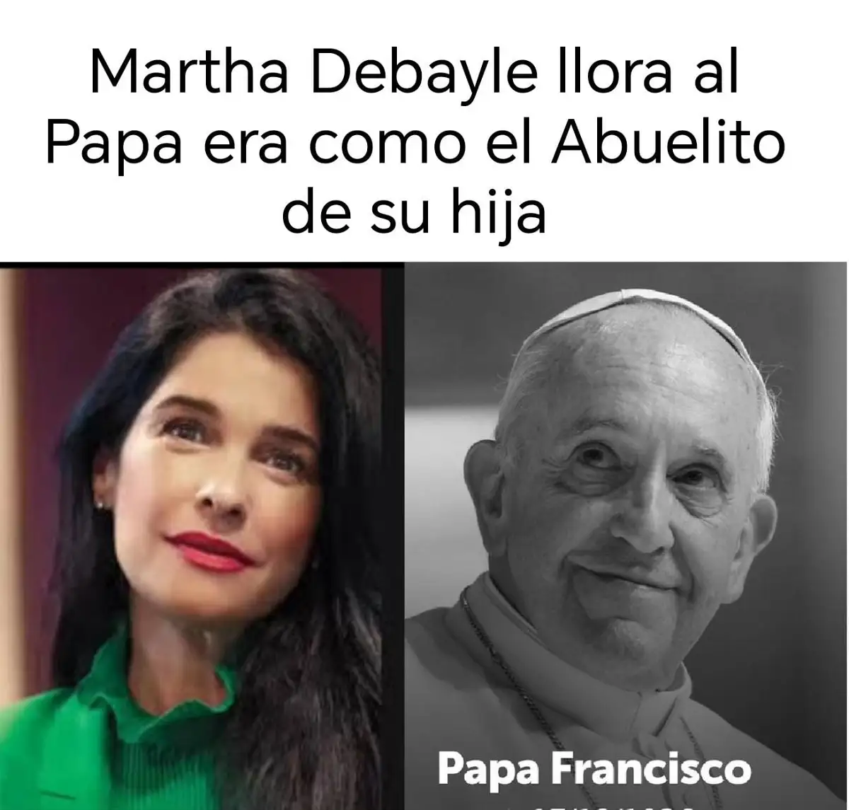 Memes de Martha Debayle por la muerte del papa Francisco