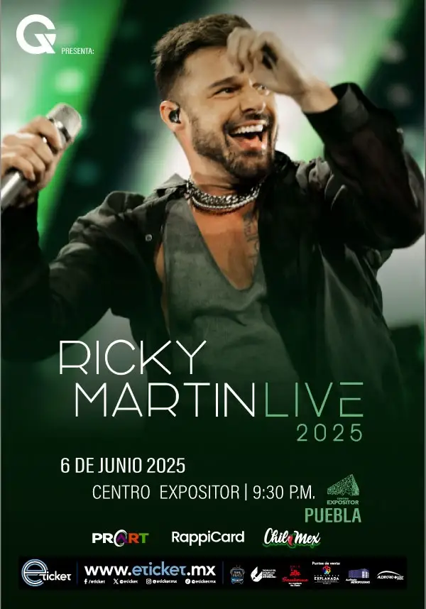 Ricky Martin en Puebla: fecha, sede y precios de los boletos