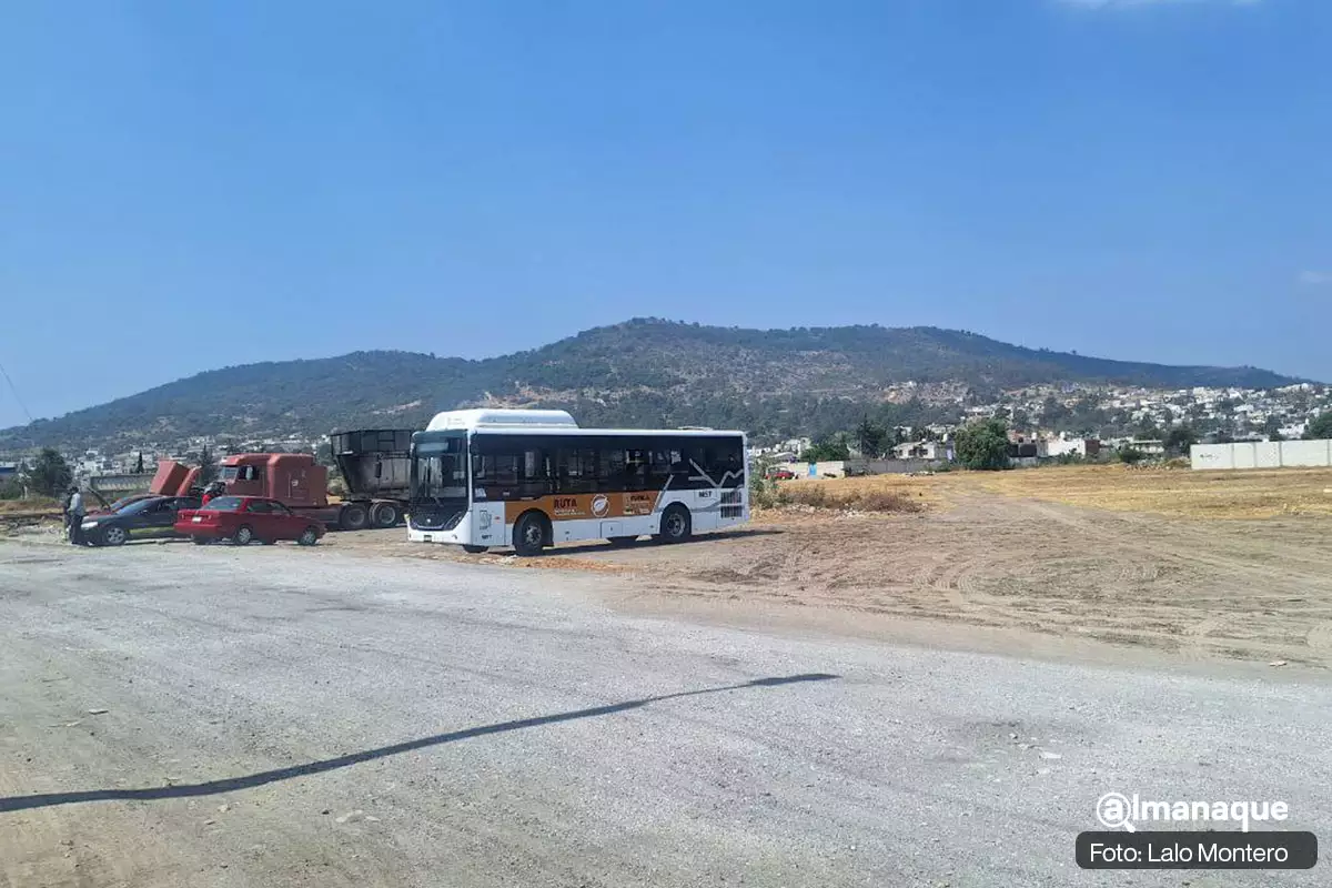 ¡CONFIRMADO! Construirán terminal de Amozoc de la línea 4 de RUTA 1 La terminal de Amozoc Línea 4 opera en un lote baldíoLa terminal de Amozoc Línea 4 opera en un lote baldío