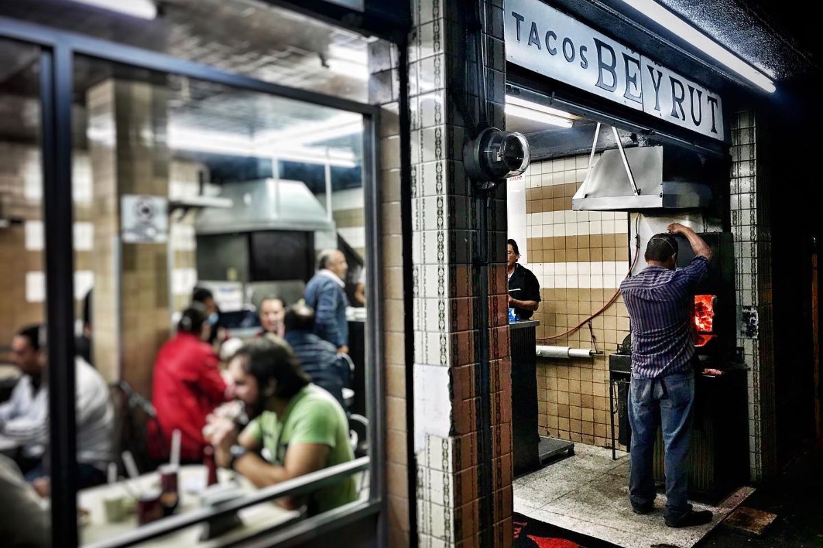 dónde comer tacos árabes en Puebla