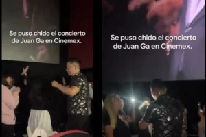 Fans convierten concierto de Juan Gabriel en Cinemex en pista de baile