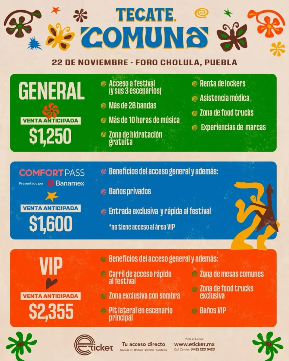 Estos son los precios de los boletos para el Tecate Comuna 2025