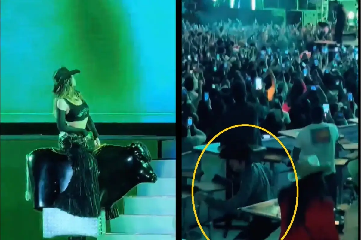 VIDEO: Fan se roba el show de Belinda en la Feria de Puebla con sus mejores pasos de “El Sapito” 1 Fan se roba el show de Belinda en la Feria de Puebla con sus mejores pasos de “El Sapito”