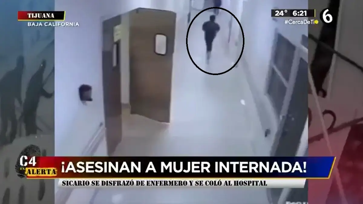 Sicario disfrazado de enfermero y asesina a una mujer en un hospital de Tijuana