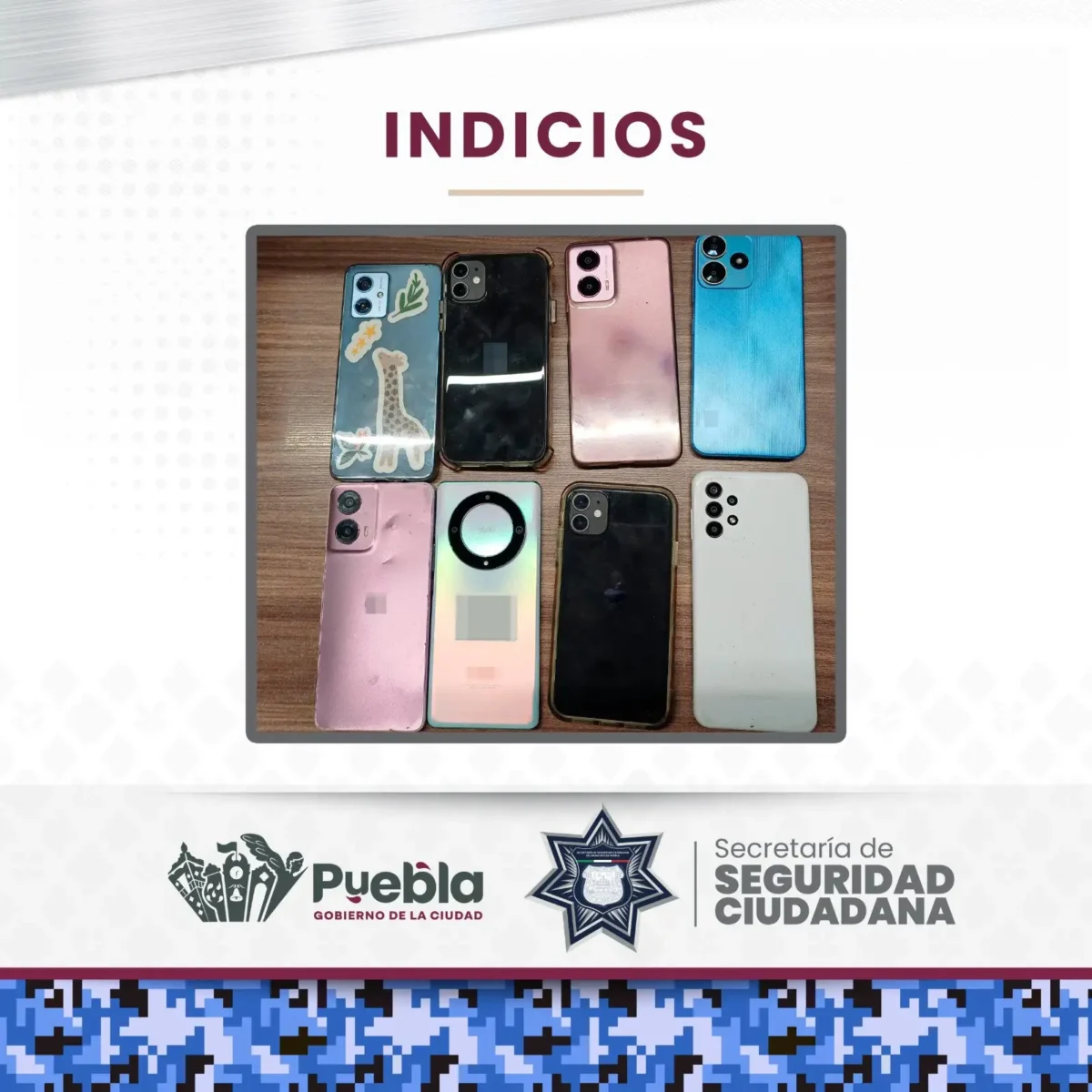 Detienen a cuatro mujeres por robar celulares en el transporte público de Puebla