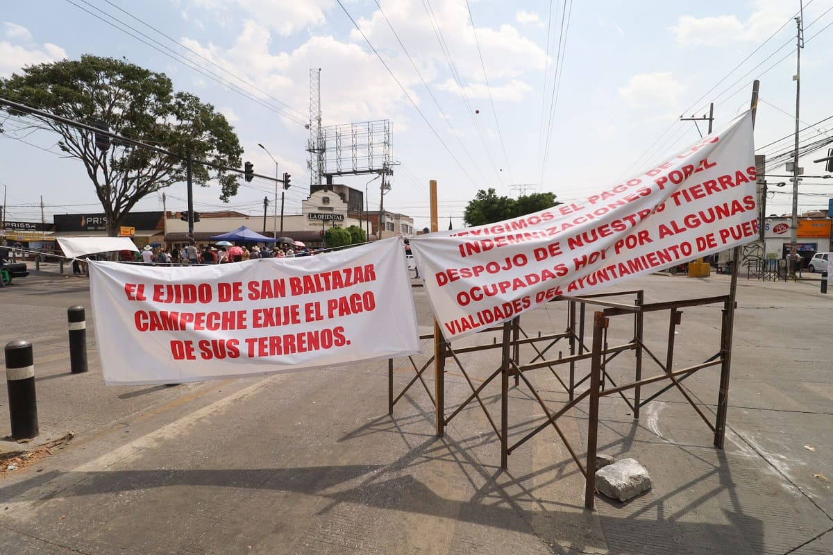 Un día después, ejidatarios de San Baltazar liberan Valsequillo y Las Torres; Ayuntamiento logra acuerdo 1 ejidatarios de San Baltazar Campeche liberan vialidades