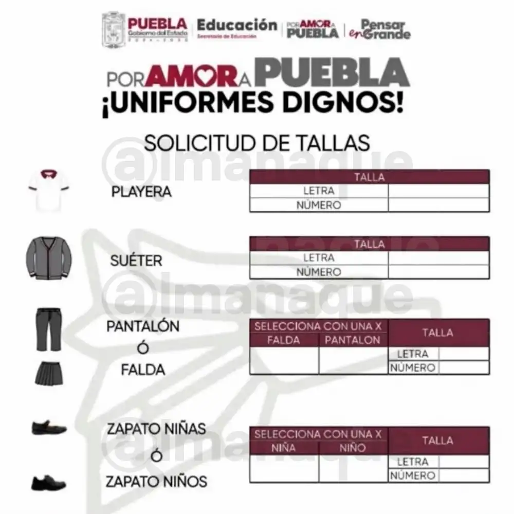 nuevo uniforme único en puebla